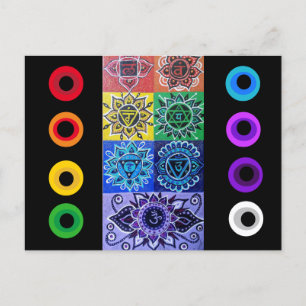 De 7 Chakras Ansichtkaart Briefkaart