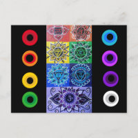 De 7 Chakras Ansichtkaart