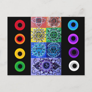 De 7 Chakras Ansichtkaart Briefkaart