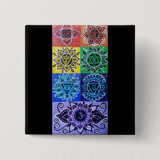 De 7 Chakra's Button (Voorkant)