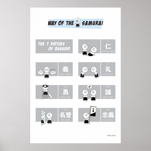 De 7 Virtuies van Bushido Poster (Voorkant)