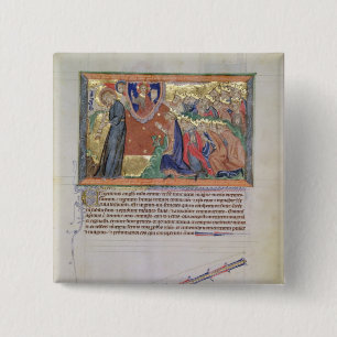 De 7de engel blaast zijn trompet vierkante button 5,1 cm