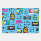 De 80's gepersonaliseerd inpakpapier vel (Voorkant 3)