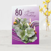 de 80ste Gelukkige Kaart van de Verjaardag (Gele Bloem)