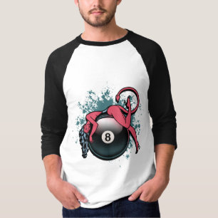 De 8-bal van het Meisje van de duivel T-shirt