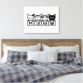 DE 8-BITS CATS M30W CANVAS AFDRUK (Insitu (Slaapkamer))