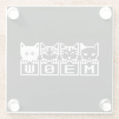 DE 8-BITS CATS M30W GLAZEN ONDERZETTER (Achterkant)