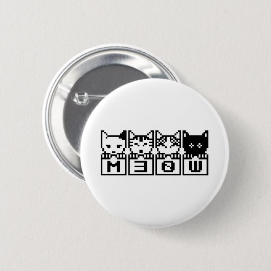 DE 8-BITS CATS M30W RONDE BUTTON 5,7 CM (Voorkant /achterkant)