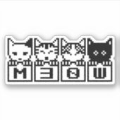 DE 8-BITS CATS M30W STICKER (Voorkant)