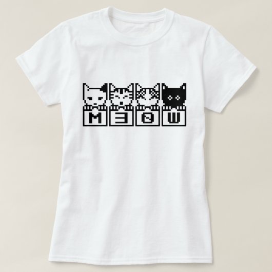DE 8-BITS CATS M30W T-SHIRT (Design voorkant)