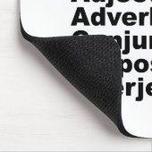 De 8 Delen van de Toespraak in de Engelse taal Muismat (Hoek)