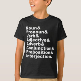 De 8 Delen van de Toespraak in de Engelse taal T-shirt