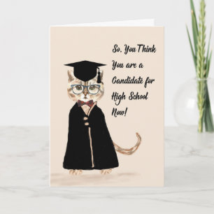 de 8ste Kaart van de Afstuderen van de Rang, Kat,
