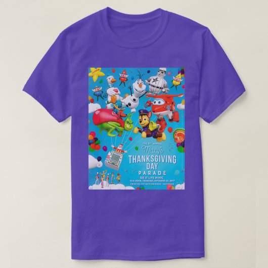 De 91e Macys Thanksgiving Day Parade 2017 T-shirt (Design voorkant)