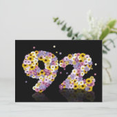 de 92ste partij van de Verjaardag, met gebloeide Kaart (Staand voorkant)