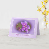 de 93ste Kaart van de Verjaardag met Roze en (Gele Bloem)