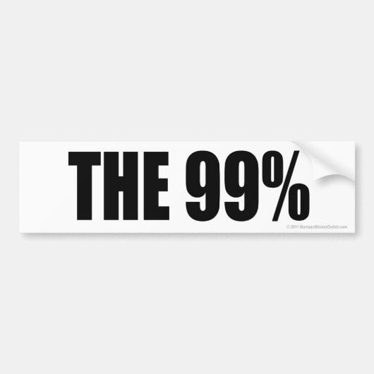 De 99% bumpersticker (Voorkant)