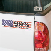 De 99% - Neem de Power Back Bumpersticker (Op Truck)