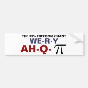 DE 99% VRIJE KANS BUMPERSTICKER