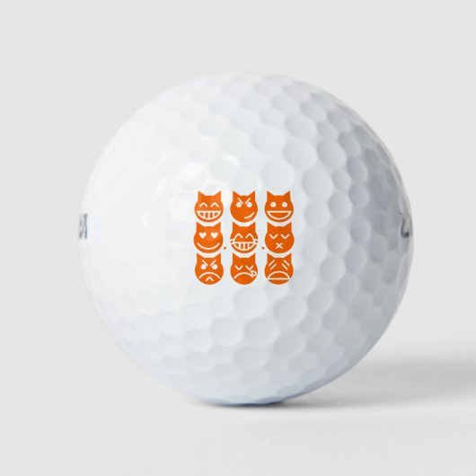 De 9 levens van de Emoji-kat Golfballen (Voorkant)