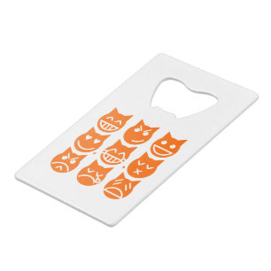 De 9 levens van de Emoji-kat Kredietkaart Flessenopener