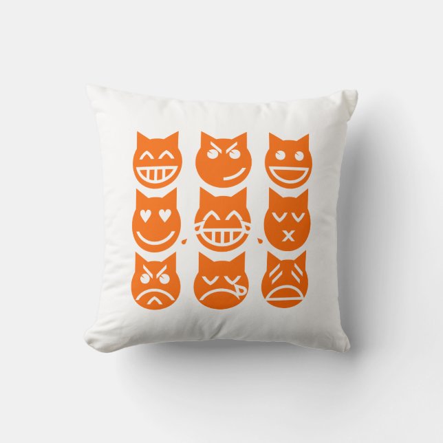 De 9 levens van de Emoji-kat Kussen (Voorkant)