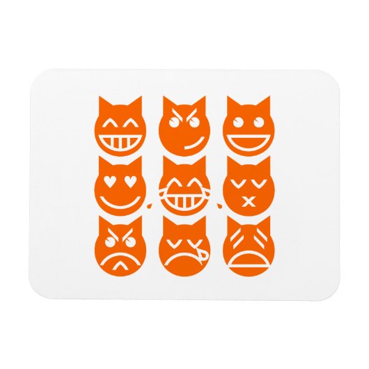 De 9 levens van de Emoji-kat Magneet (Horizontaal)