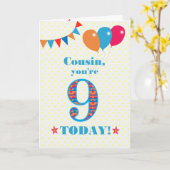 De 9de verjaardag van de Kaart van de Neef die Sta (Gele Bloem)