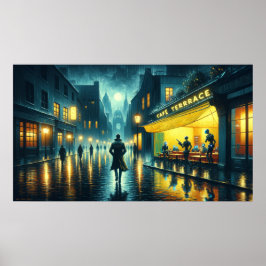 'De A.I. Art Runner' cyberpunk Poster