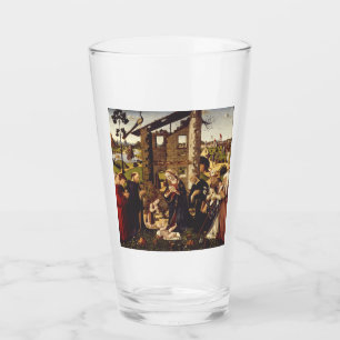De Aanbidding door Biagio d'Antonio Middeleeuwse K Glas