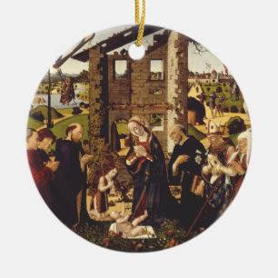 De Aanbidding door Biagio d'Antonio Middeleeuwse K Keramisch Ornament