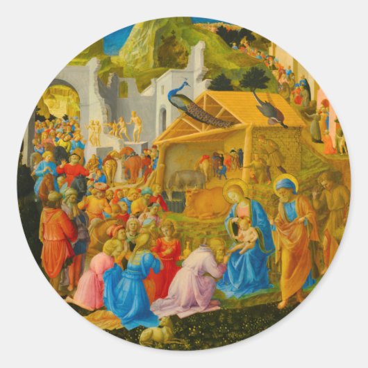 De aanbidding van de Magi Nativity Sticker (Voorkant)