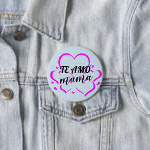 De aangepaste Buttonnen en pinnen voor Amo Mama Ronde Button 7,6 Cm