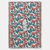 De aangepaste naam Berries Pattern gooit deken (Voorkant Verticaal)
