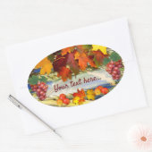 De aangepaste tekst van de Tijd oogsten Ovale Sticker (Envelop)