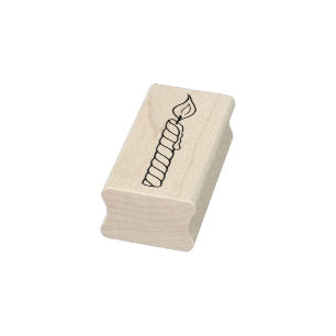 De aangestoken Kaars van de Verjaardag met de Rubberstempel