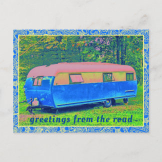 De Aanhangwagen van de Camping van de terugtocht m Briefkaart