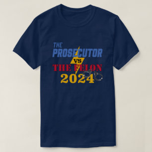 De aanklager vs de misdadiger met handboeien t-shirt