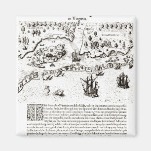 De aankomst van de Engelsen in Virginia Magneet