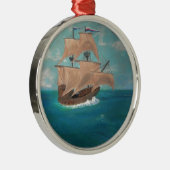 De aankomst van de Mayflower Metalen Ornament (Rechts)