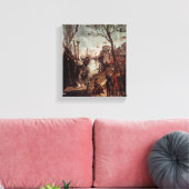 De aankomst van de pelgrims in Keulen Canvas Afdruk (Insitu (Woonkamer))