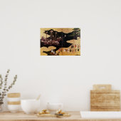 De aankomst van de Portugezen in Japan 2 Poster (Keuken)