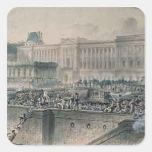 De aankomst van Louis XVI voor de Vierkante Sticker