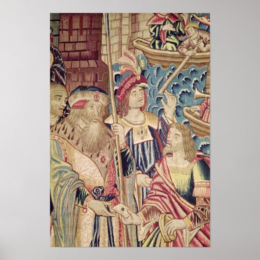 De aankomst van Vasco da Gama in Calicut Poster (Voorkant)