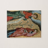 De aankondiging, c.1330 (olie op het paneel) legpuzzel (Horizontaal)