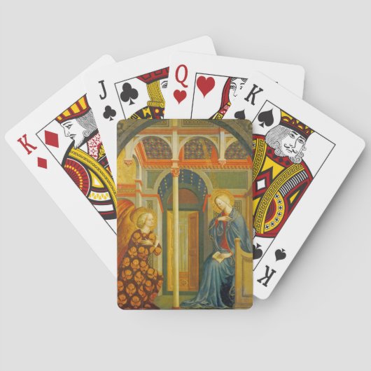 De aankondiging, c. 1423-24 speelkaarten (Achterkant)