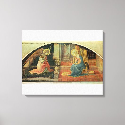 De aankondiging, c.1450-3 canvas afdruk (Voorkant)