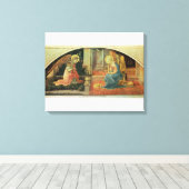 De aankondiging, c.1450-3 canvas afdruk (Insitu (Houten vloer))