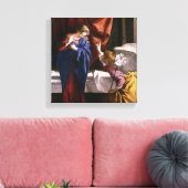 De aankondiging, c.1623 canvas afdruk (Insitu (Woonkamer))