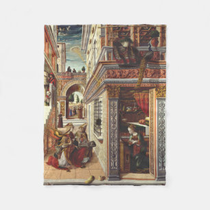 De Aankondiging Carlo Crivelli Renaissance Kunst Fleece Deken